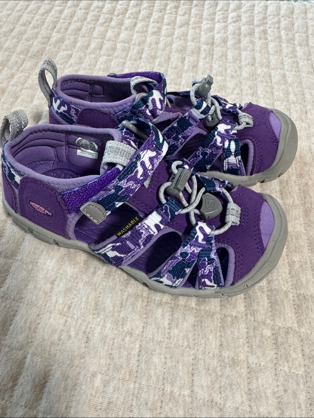 Keen Kids Purple Patterned Closed-Toe Water Sandals